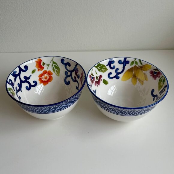 Lauren Ralph Lauren Mandarin Blue Fruit Dessert Bowls | Set of 2 - Picture 2 of 6